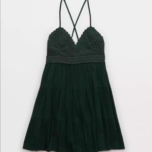 NWT green Aerie textured mini sundress NWT
